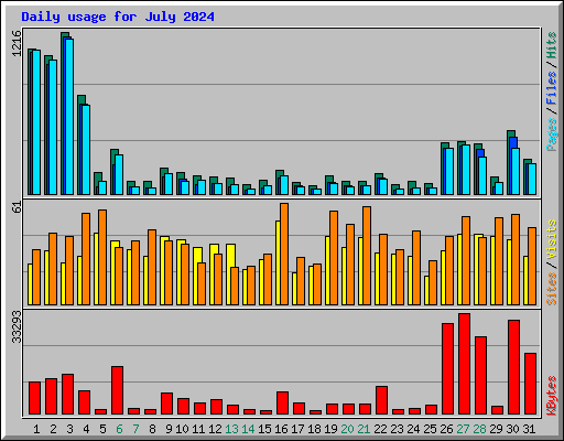 Daily usage for July 2024